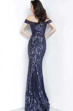 JVN By Jovani Jovani - JVN4238 Embellished Off-Shoulder Sheath Dress Formal Gowns 6 JVN By Jovani Jovani - JVN4238 Embellished Off-Shoulder Sheath Dress Formal Gowns
