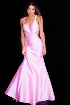 JVN By Jovani Jovani - JVN49696 Sleeveless V-neck Mermaid Dress Formal Gowns