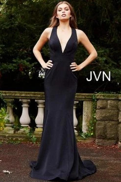 JVN By Jovani Formal Gowns Jovani - JVN50333 Deep V-Neck Mermaid Dress