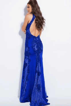 JVN By Jovani Jovani - JVN55869 Beaded Lace Halter Sheath Dress Formal Gowns 18 JVN By Jovani Jovani - JVN55869 Beaded Lace Halter Sheath Dress Formal Gowns