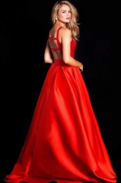 JVN By Jovani Jovani - JVN56093 Crisscrossed Halter Cutout Ballgown 9 JVN By Jovani Jovani - JVN56093 Crisscrossed Halter Cutout Ballgown