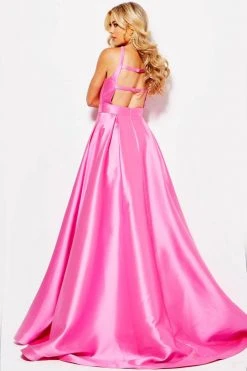 JVN By Jovani Jovani - JVN56093 Crisscrossed Halter Cutout Ballgown 11 JVN By Jovani Jovani - JVN56093 Crisscrossed Halter Cutout Ballgown