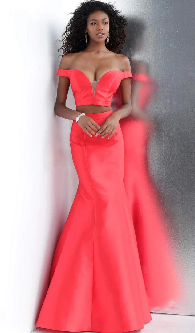 JVN By Jovani Jovani - JVN58068 Plunging Illusion Off Shoulder Trumpet Prom Dress 3 JVN By Jovani Jovani - JVN58068 Plunging Illusion Off Shoulder Trumpet Prom Dress