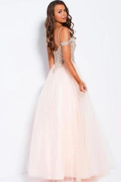 JVN By Jovani Jovani - JVN58403 Scalloped Off-Shoulder Ornate Ballgown 8 JVN By Jovani Jovani - JVN58403 Scalloped Off-Shoulder Ornate Ballgown