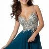 JVN By Jovani Jovani - JVN62738 Metallic Embroidered A-Line Cocktail Dress 1 JVN By Jovani Jovani - JVN62738 Metallic Embroidered A-Line Cocktail Dress