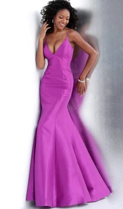 JVN By Jovani Formal Gowns Jovani - JVN62965 Sleeveless V Neck Mermaid Prom Dress