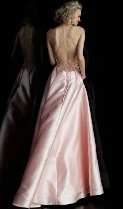 JVN By Jovani Formal Gowns Jovani - JVN63019 Sleeveless Modified Scoop A-line Dress