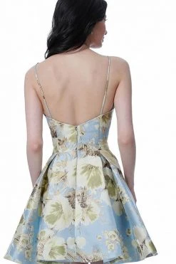 JVN By Jovani Jovani - JVN63122 Sleeveless Floral Print A-line Dress