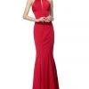 JVN By Jovani Formal Gowns Jovani - JVN63407 Halter Neck Trumpet Dress With Train 2 JVN By Jovani Formal Gowns Jovani - JVN63407 Halter Neck Trumpet Dress With Train