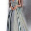 JVN By Jovani Jovani - JVN65851 Metallic Crisscross Strapped A-Line Gown 1 JVN By Jovani Jovani - JVN65851 Metallic Crisscross Strapped A-Line Gown