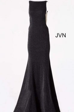 JVN By Jovani Formal Gowns Jovani - JVN67090 Sleeveless Bateau Mermaid Dress With Train 12 JVN By Jovani Formal Gowns Jovani - JVN67090 Sleeveless Bateau Mermaid Dress With Train