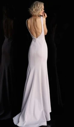 JVN By Jovani Formal Gowns Jovani - JVN67090 Sleeveless Bateau Mermaid Dress With Train 9 JVN By Jovani Formal Gowns Jovani - JVN67090 Sleeveless Bateau Mermaid Dress With Train