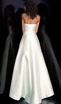 JVN By Jovani Jovani - JVN67091 Strapless Jacquard A-Line Evening Dress Formal Gowns 6 JVN By Jovani Jovani - JVN67091 Strapless Jacquard A-Line Evening Dress Formal Gowns