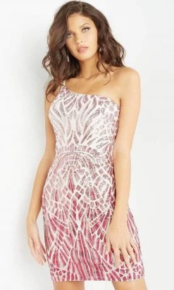 Cocktail Dresses Jovani - Ombre Sequin Sheath Dress 07782SC - 1 Pc Silver/Green In Size 2 Available