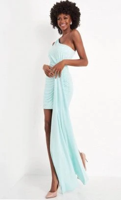 Jovani - One Shoulder Beaded Jersey Dress 04153SC 7 Jovani - One Shoulder Beaded Jersey Dress 04153SC