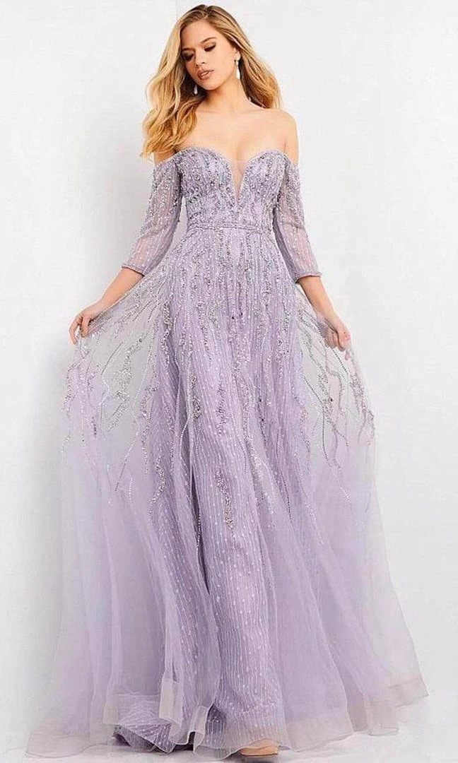 Jovani - Plunging Sweetheart Evening Gown 04632SC - 1 Pc Purple In Size 18 Available Formal Gowns 3 Jovani - Plunging Sweetheart Evening Gown 04632SC - 1 Pc Purple In Size 18 Available Formal Gowns