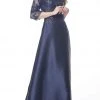 Jovani - Quarter Sleeve Embellished A-Line Dress 61170SC - 1 Pc Navy In Size 12 Available Formal Gowns 2 Jovani - Quarter Sleeve Embellished A-Line Dress 61170SC - 1 Pc Navy In Size 12 Available Formal Gowns