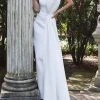 Jovani - Strapless Bow Accent Long Sheath Evening Gown 1092SC - 1 Pc White In Size 2 Available 1 Jovani - Strapless Bow Accent Long Sheath Evening Gown 1092SC - 1 Pc White In Size 2 Available