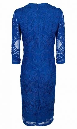 JS Collections - 866225 Quarter Sleeve Soutache Sheath Dress Plus Size Dresses