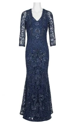 Formal Gowns JS Collections - 866348 Sequined V Neck Dress With Bolero