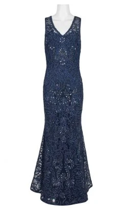 Formal Gowns JS Collections - 866348 Sequined V Neck Dress With Bolero
