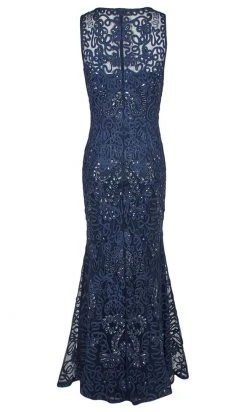 Formal Gowns JS Collections - 866348 Sequined V Neck Dress With Bolero