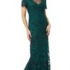 Formal Gowns JS Collections - 866747 Illusion Neckline Soutache Long Sheath Gown