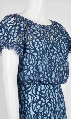 Plus Size Dresses JS Collections - 866800 Short Sleeves Blouson Lace Sheath Midi Dress 10 Plus Size Dresses JS Collections - 866800 Short Sleeves Blouson Lace Sheath Midi Dress