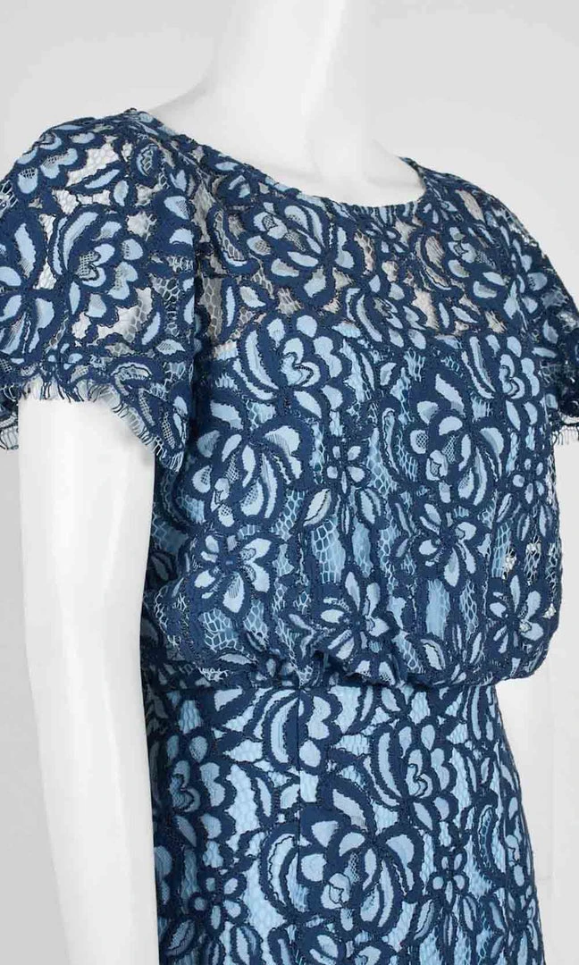 Plus Size Dresses JS Collections - 866800 Short Sleeves Blouson Lace Sheath Midi Dress 5 Plus Size Dresses JS Collections - 866800 Short Sleeves Blouson Lace Sheath Midi Dress