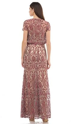 Formal Gowns JS Collections - 866967 Embroidered Blouson Long Dress