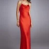La Femme - 13186 Bejeweled Strap Cowl Neck Sheath Dress Formal Gowns