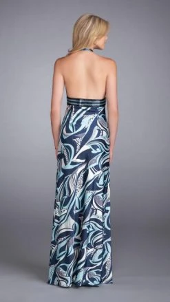 Formal Gowns La Femme - 13385 Dazzling Sequined V-Neck Column Dress