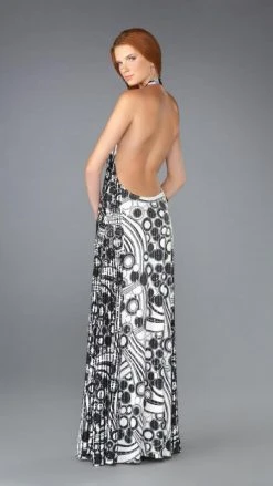 La Femme - 13458 Stunning Pleated V-Neck A-Line Dress 5 La Femme - 13458 Stunning Pleated V-Neck A-Line Dress