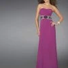 Formal Gowns La Femme - 14259 Sleeveless Evening Dress With Concentric Waistband