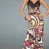 La Femme - 14283 Long Halter Printed Dress Formal Gowns 1 La Femme - 14283 Long Halter Printed Dress Formal Gowns