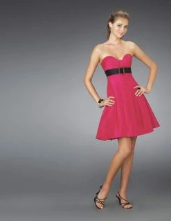 Cocktail Dresses La Femme - 14311 Strapless Bowed A-Line Cocktail Dress