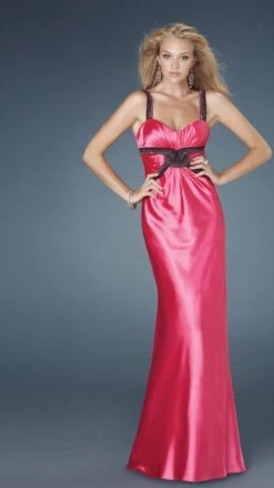 La Femme - 14425 Long Gown With Open Back