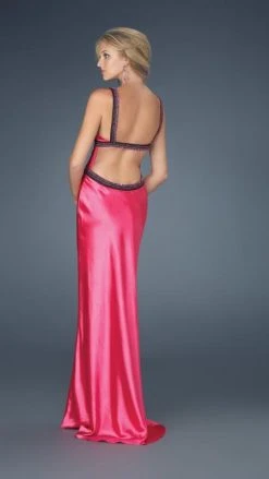 La Femme - 14425 Long Gown With Open Back