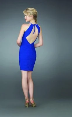 La Femme - 14547 Sensational Cutout Halter Sheath Cocktail Dress Cocktail Dresses