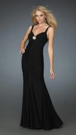La Femme - 14555 Sleeveless Ruched Sweetheart Fitted Evening Dress Formal Gowns