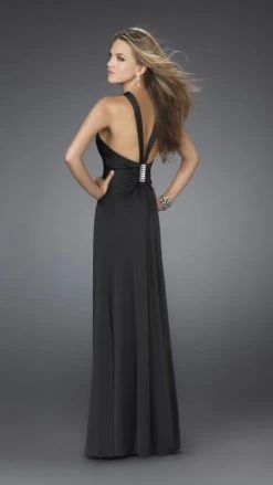 La Femme - 14925 Sleek Ruched Column Evening Dress Formal Gowns