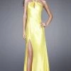 La Femme - 15061 Vibrant Embellished Halter Sheath Gown With Keyhole Cutout 2 La Femme - 15061 Vibrant Embellished Halter Sheath Gown With Keyhole Cutout