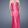 Formal Gowns La Femme - 15121 Long Dress With Intricate Beaded Neckline 1 Formal Gowns La Femme - 15121 Long Dress With Intricate Beaded Neckline