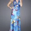 Formal Gowns La Femme - 15228 Butterfly Printed Long Dress