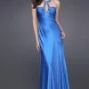 Formal Gowns La Femme - 15578 Distinctively Embellished Neck Strap Sheath Gown
