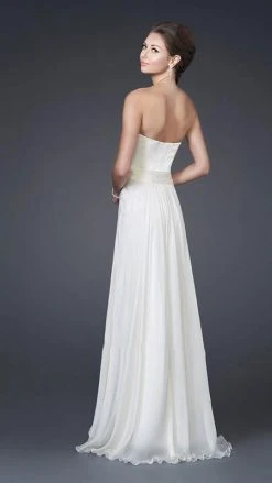Formal Gowns La Femme - 15586 Strapless Sweetheart Long Silk Gown With Front Slit 5 Formal Gowns La Femme - 15586 Strapless Sweetheart Long Silk Gown With Front Slit