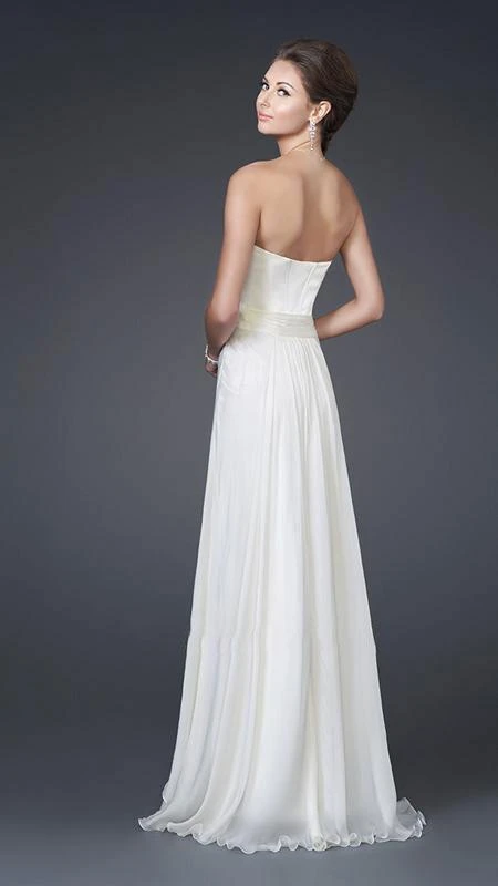 Formal Gowns La Femme - 15586 Strapless Sweetheart Long Silk Gown With Front Slit 4 Formal Gowns La Femme - 15586 Strapless Sweetheart Long Silk Gown With Front Slit