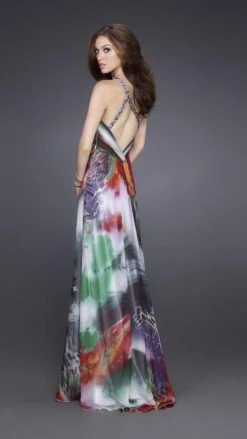 Formal Gowns La Femme - 15639 One-Shoulder Jewel Embellished Sheer Evening Dress