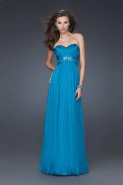 Formal Gowns La Femme - 15951 Stylish Strapless A-line Dress With Glittering Adornment