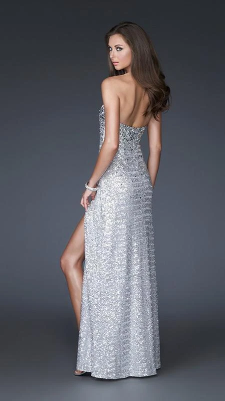 La Femme - 15987 Elegant Sequined Sweetheart Sheath Dress 4 La Femme - 15987 Elegant Sequined Sweetheart Sheath Dress